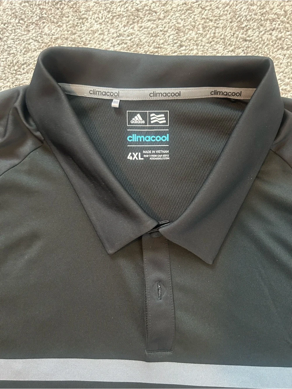 Adidas NHL Minnesota Wild Polo Shirt Mens 4XL Black Climacool Hockey 3-Stripes